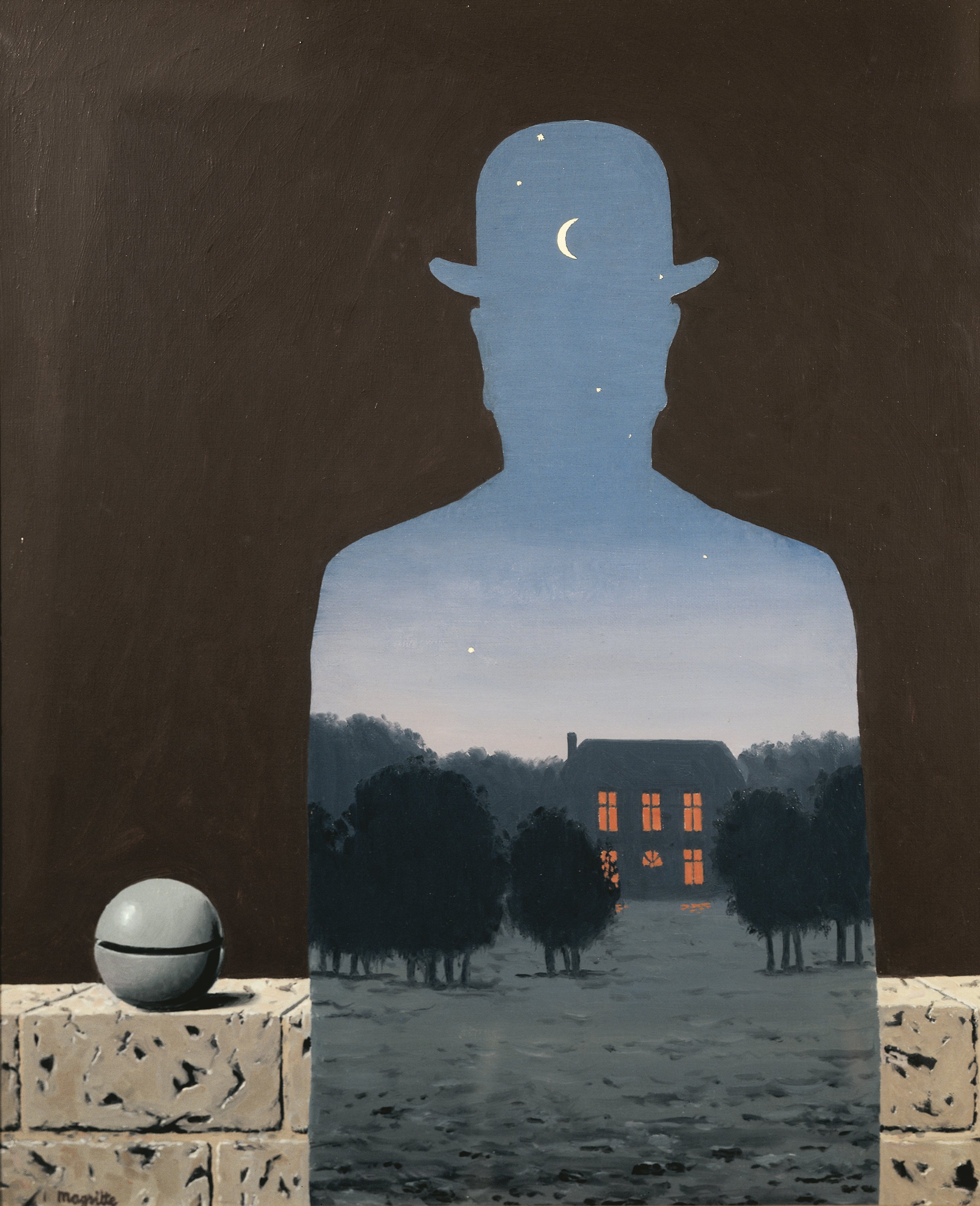 Rene Magritte (1898-1967), The Happy Donor, 1966, oil on canvas. [Brussels, Musee D'Ixelles (Municipal Museum, Art Museum)]