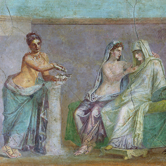 Sala delle Nozze Aldobrandine. Inv. 79631. Affresco staccato con scena misterica, detto "Nozze Aldobrandine"